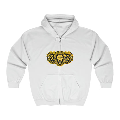 "GOLD LION HEAD" LIONSQUAD Unisex Heavy Blend™ Full Zip Hooded Sweatshirt