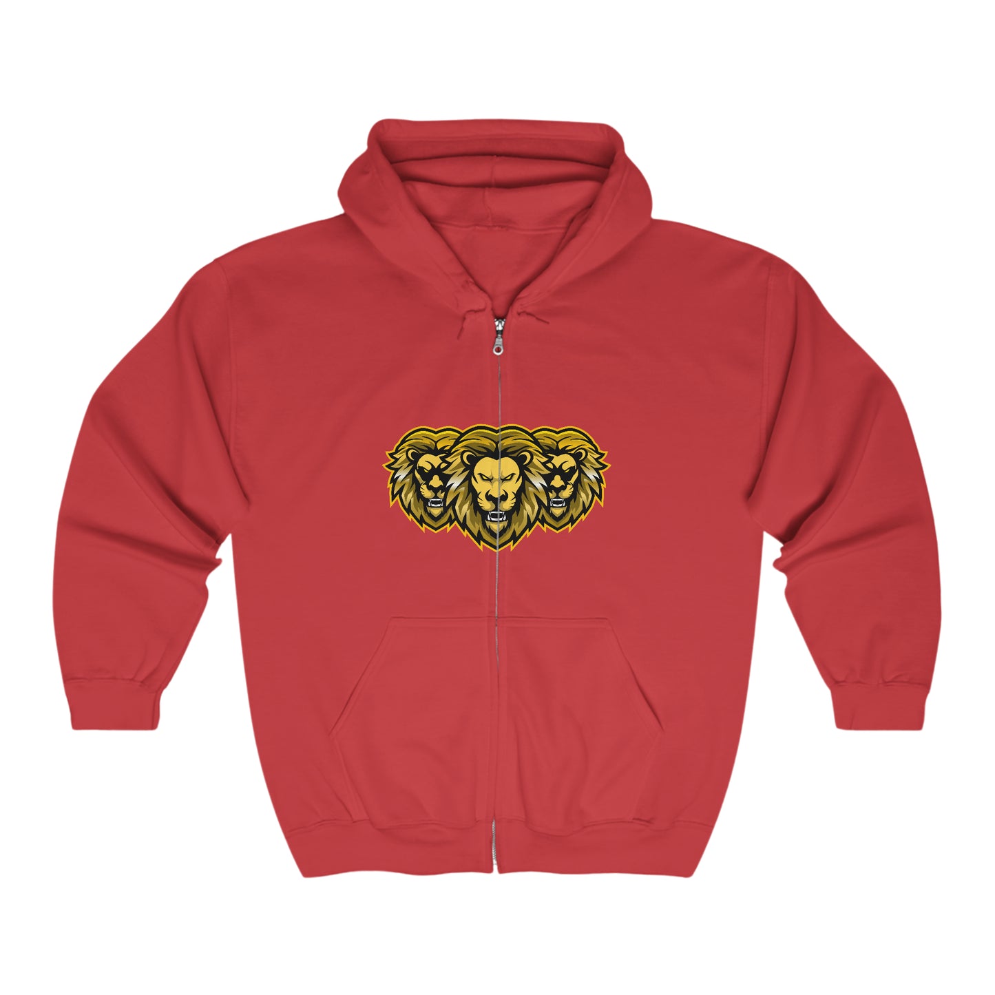 "GOLD LION HEAD" LIONSQUAD Unisex Heavy Blend™ Full Zip Hooded Sweatshirt