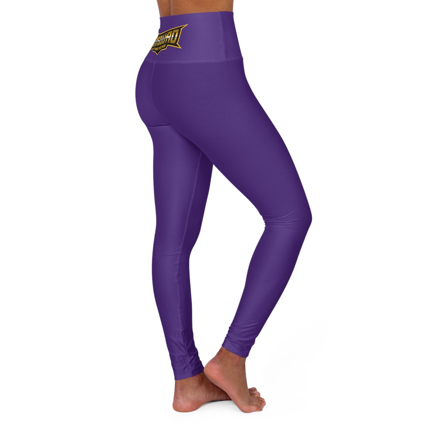 Purple "Sun Gold Lion" High Waisted Yoga Leggings 1