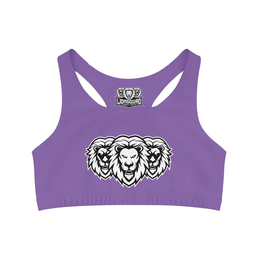 Light Purple "White Lion"  Seamless Sports Bra