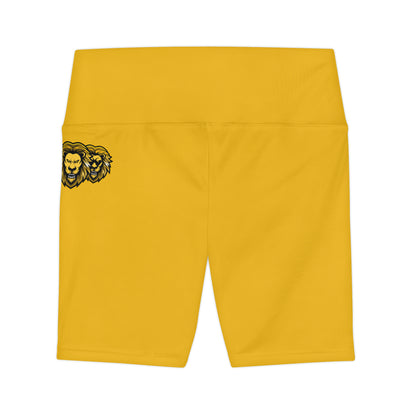 Yellow " Sun Gold Lion " Women's Workout Shorts