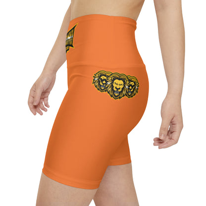 Orange Burst " Sun Gold Lion " Women's Workout Shorts