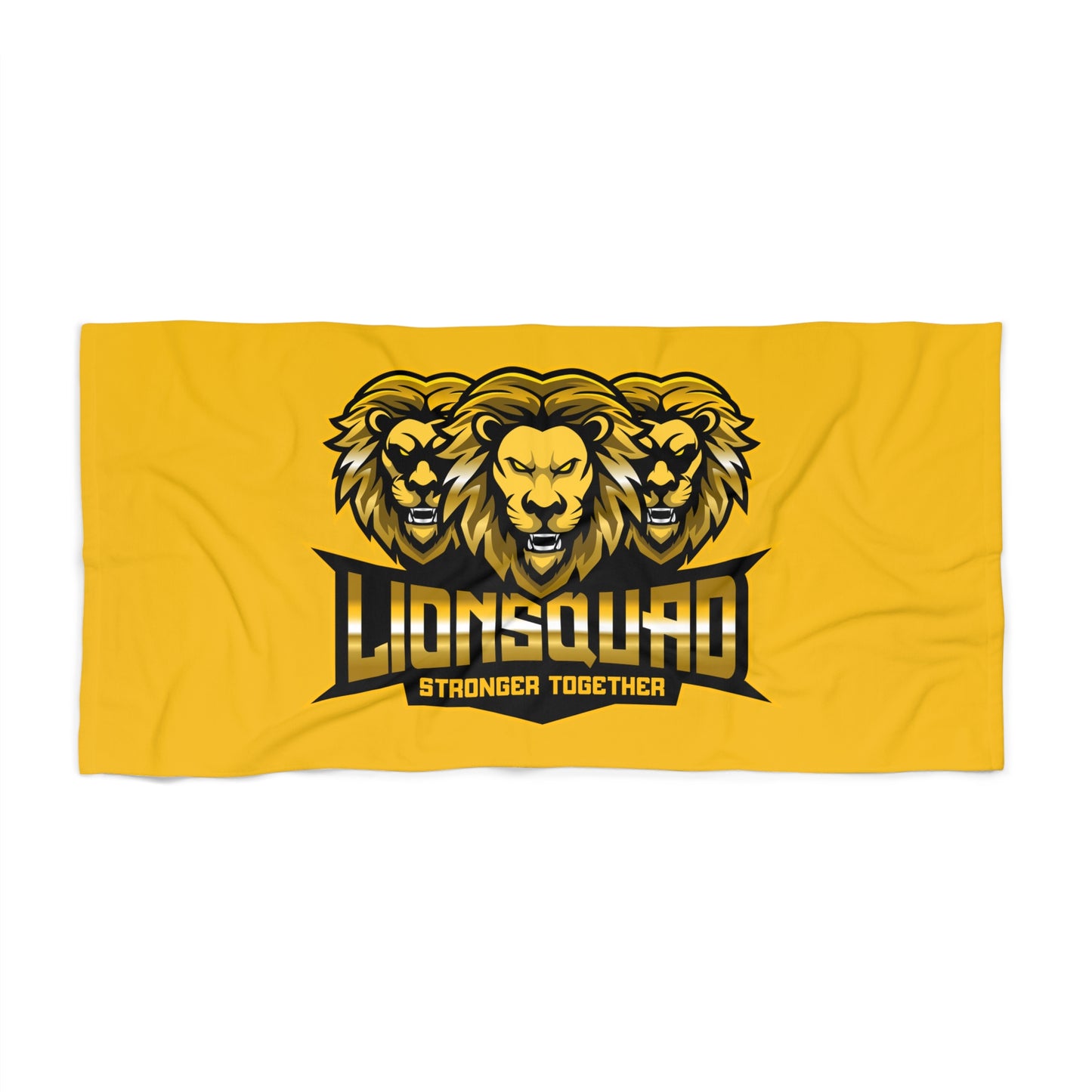 Yellow "Sun Gold Lion" Beach Towel