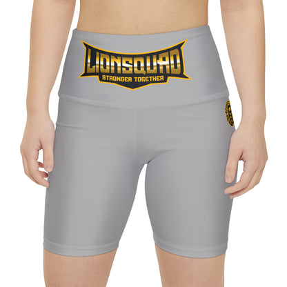 Light Grey " Sun Gold Lion " Women's Workout Shorts