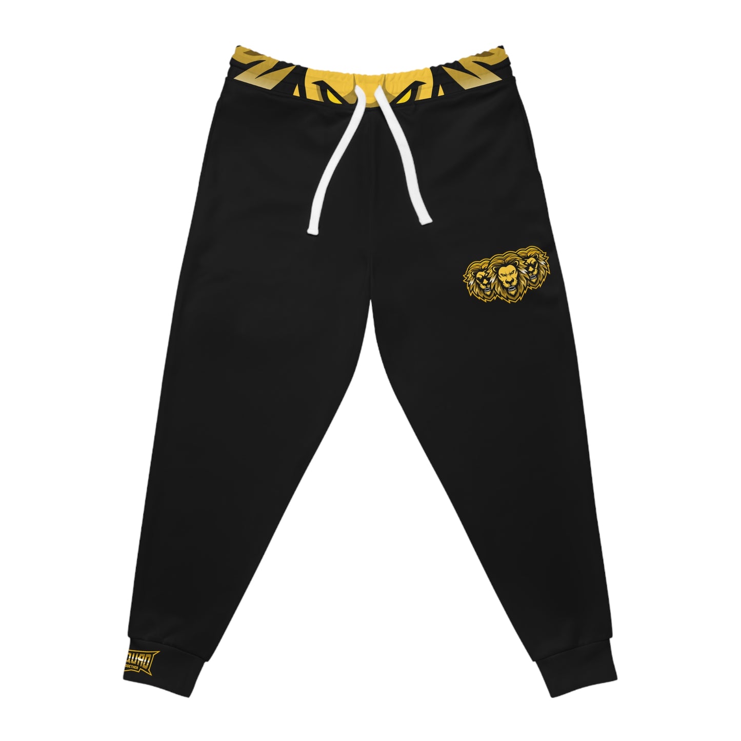 Black "Sun Gold Lion" Athletic Joggers