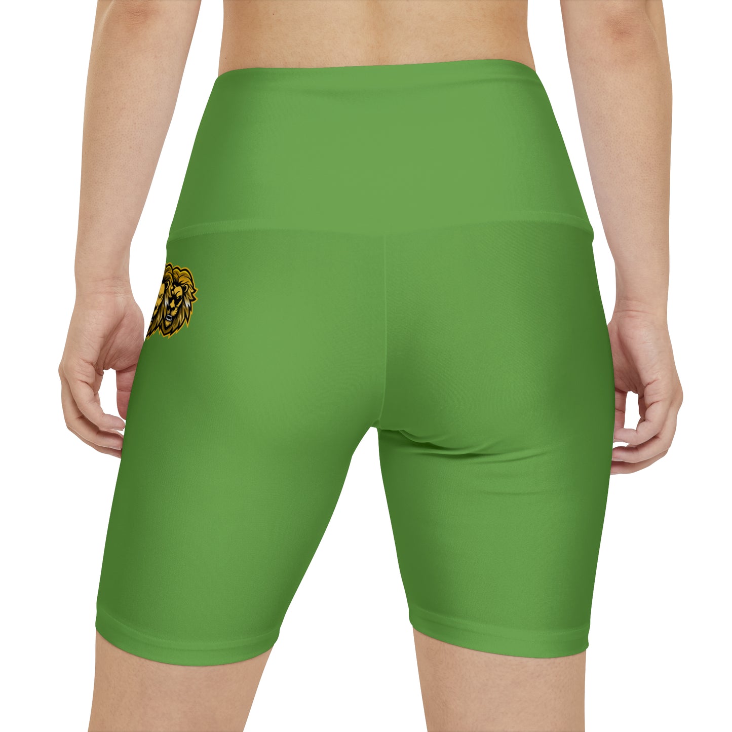 Green " Sun Gold Lion " Women's Workout Shorts
