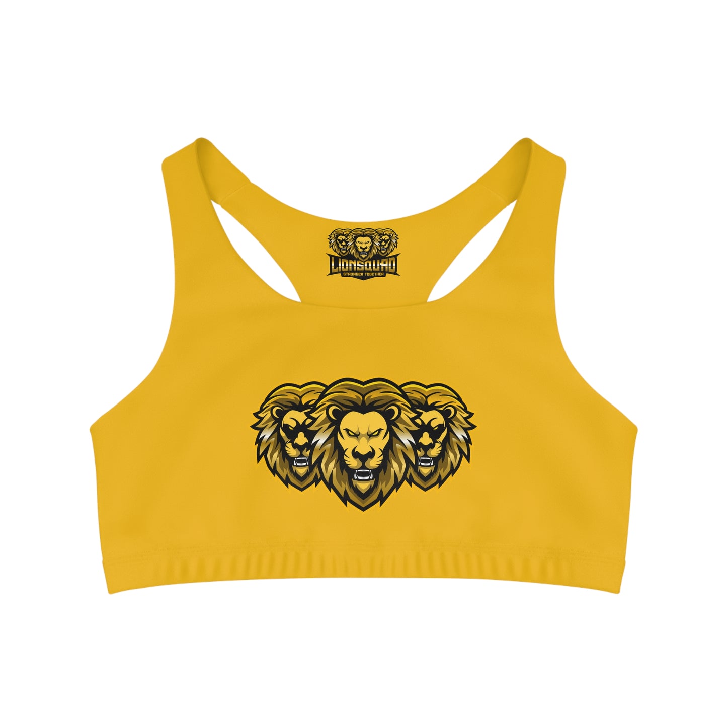 Yellow "Sun Gold Lion"  Seamless Sports Bra