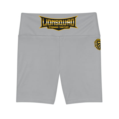 Light Grey " Sun Gold Lion " Women's Workout Shorts