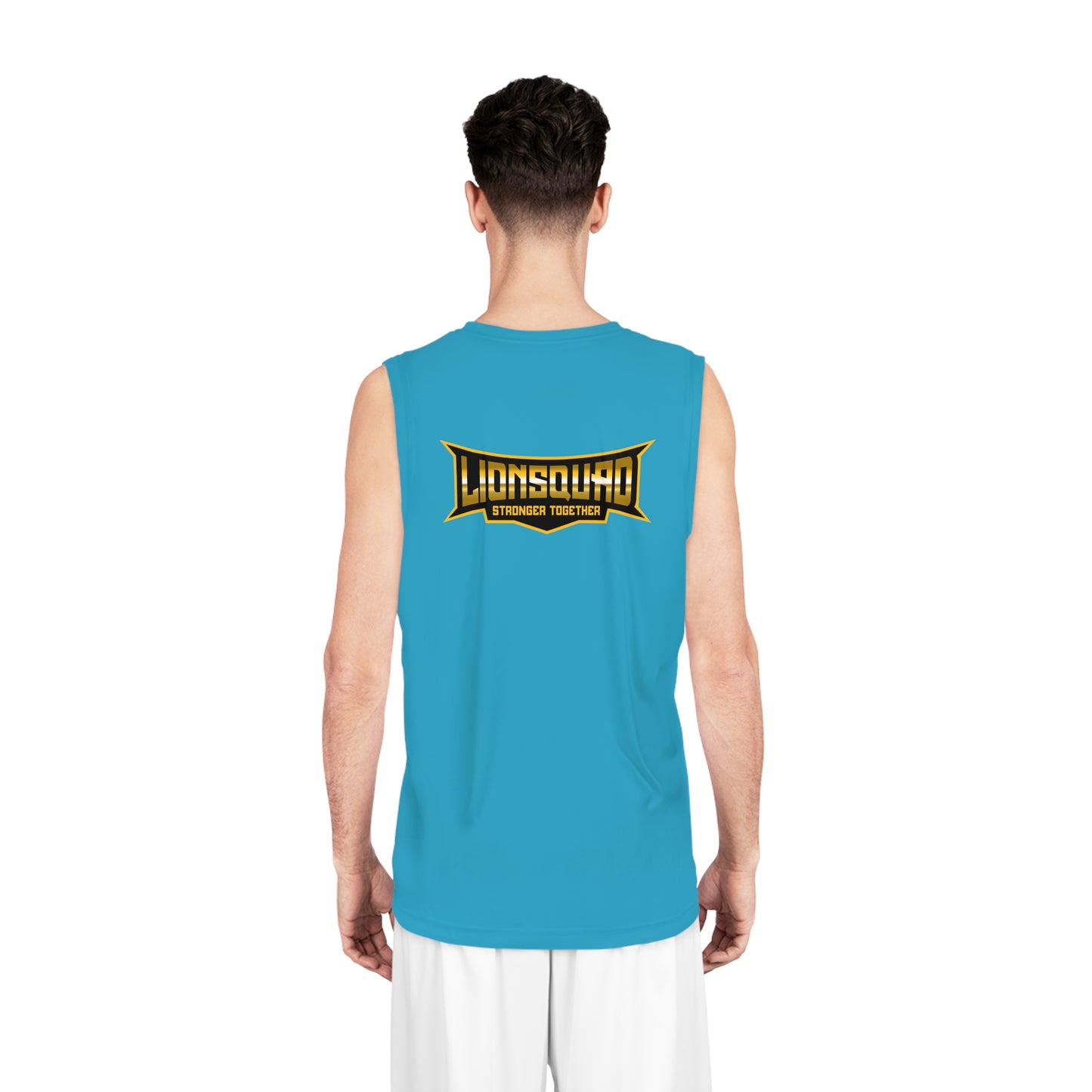 Torquoise "Sun Gold Lion" Basketball Jersey (AOP)