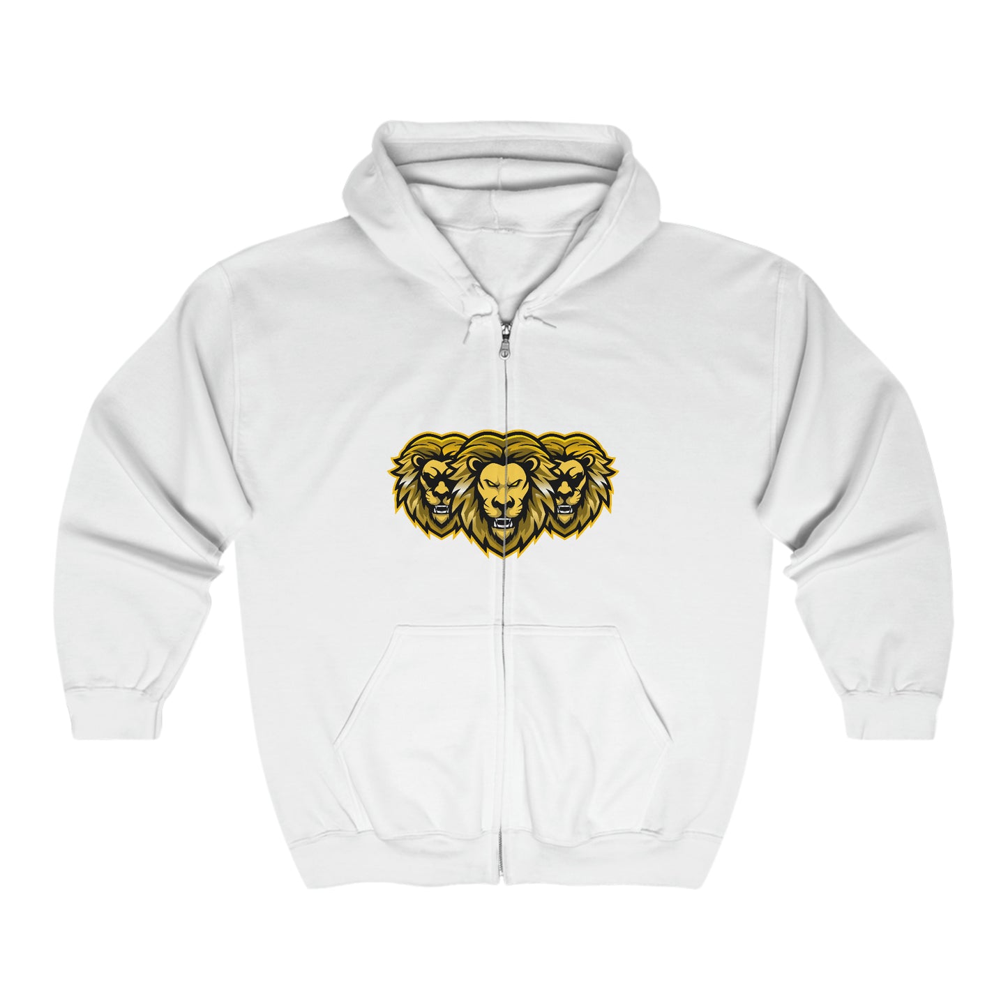 "GOLD LION HEAD" LIONSQUAD Unisex Heavy Blend™ Full Zip Hooded Sweatshirt