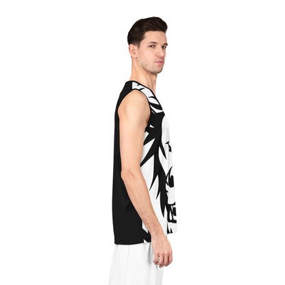 White Lion Black Basketball Jersey