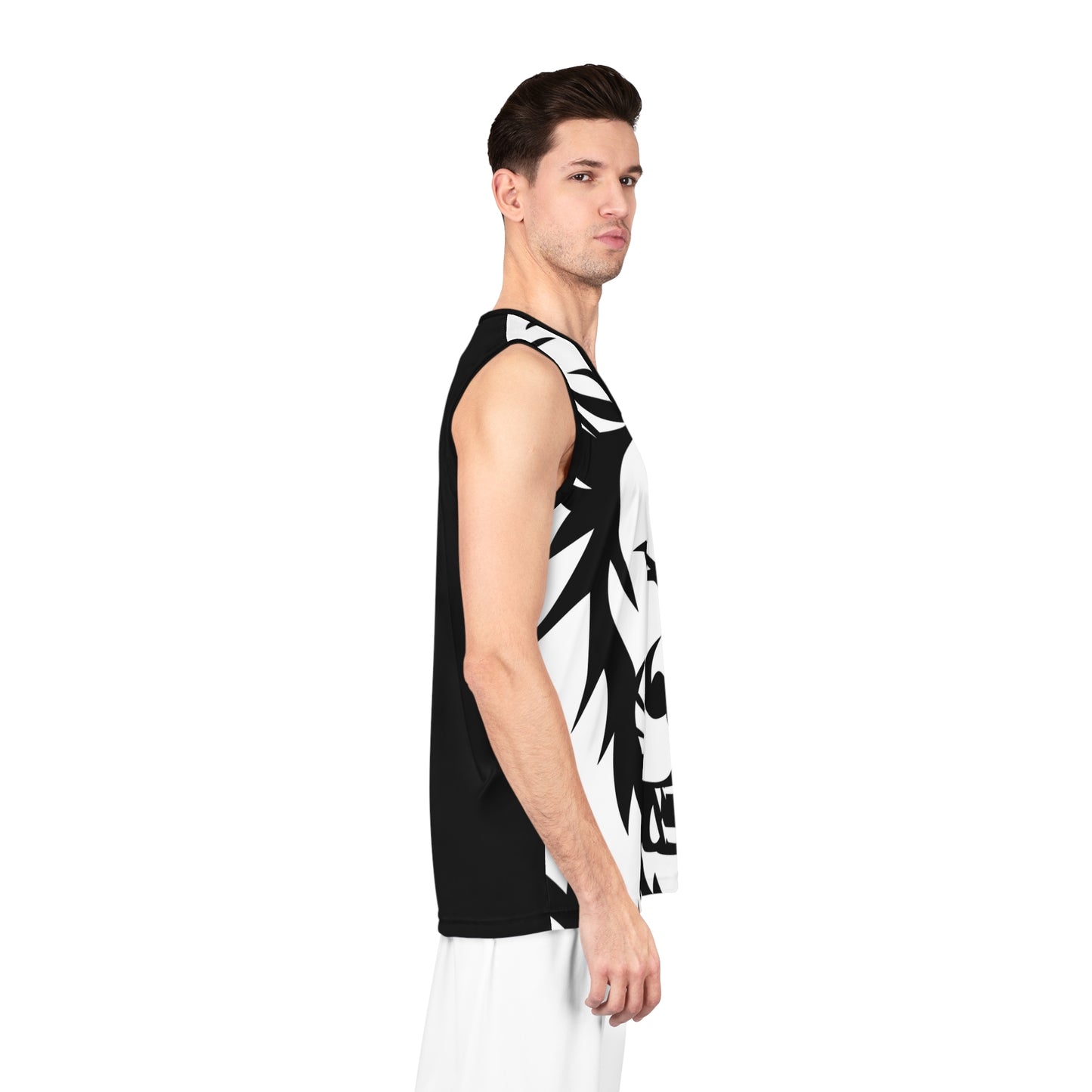 White Lion Black Basketball Jersey