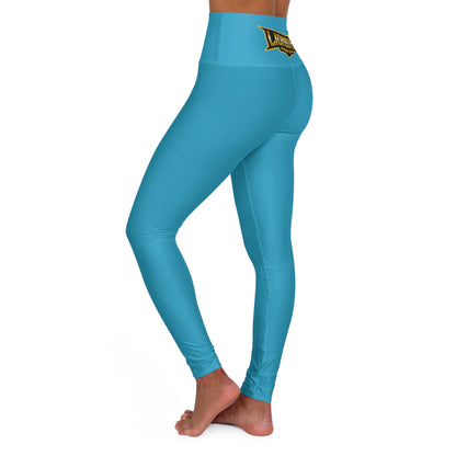 Turquoise "Sun Gold Lion" High Waisted Yoga Leggings