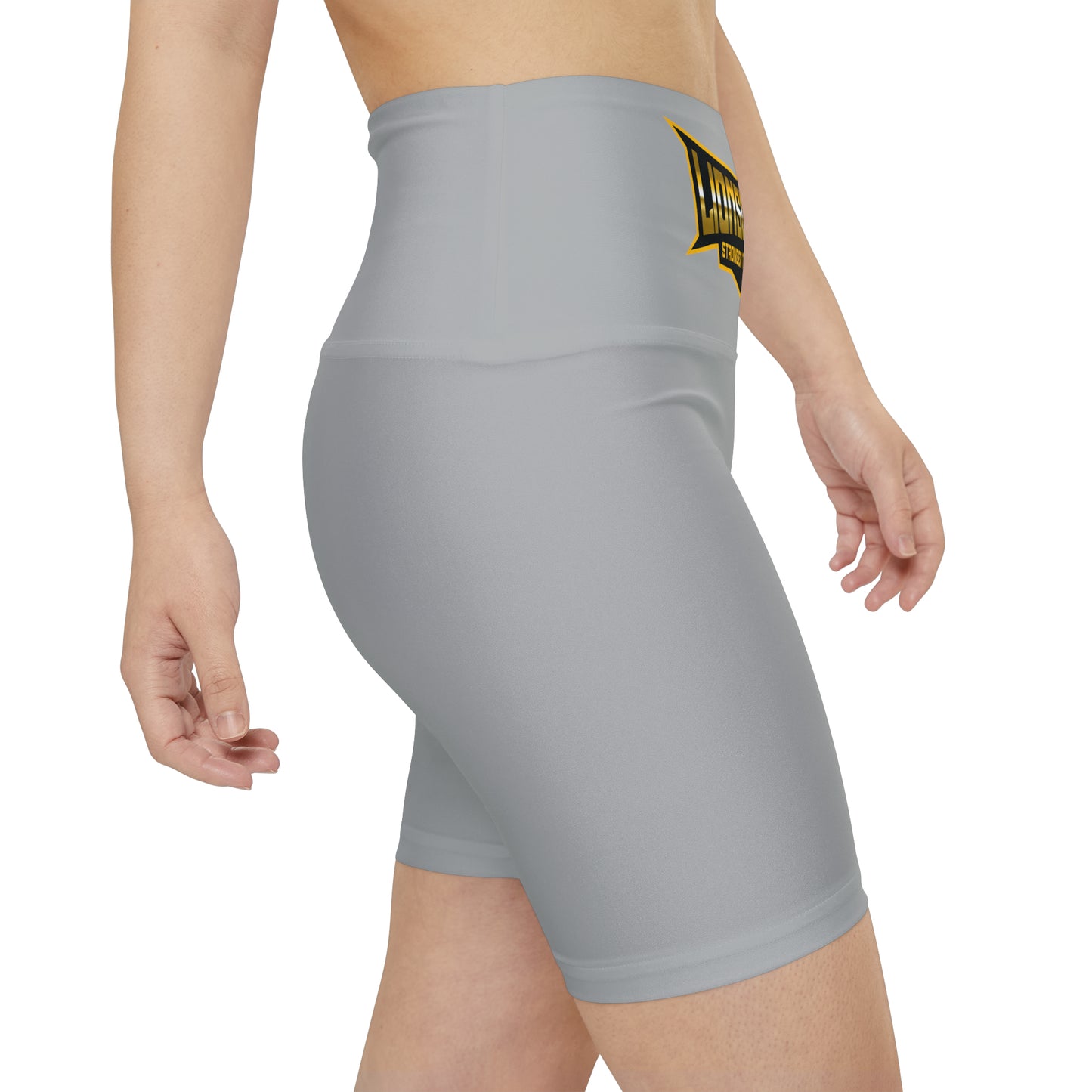 Light Grey " Sun Gold Lion " Women's Workout Shorts