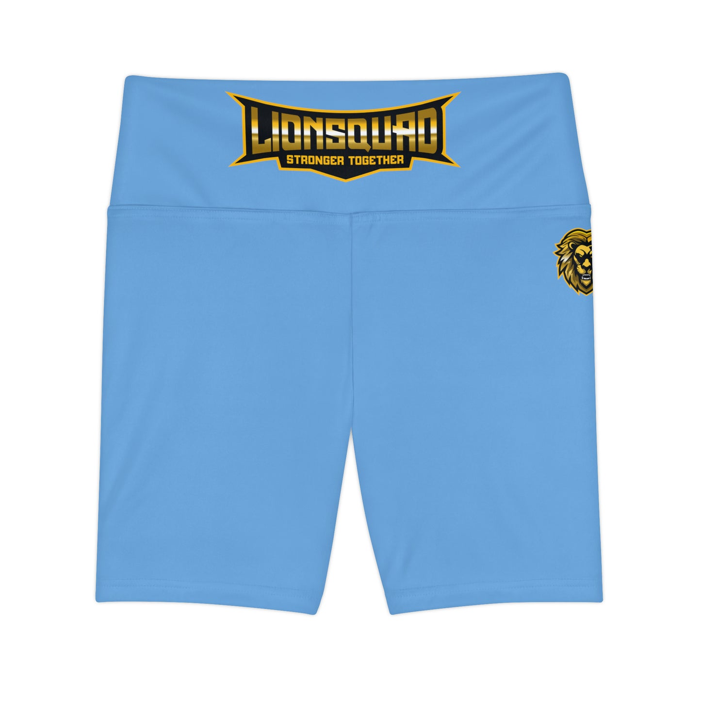 Light Blue " Sun Gold Lion " Women's Workout Shorts