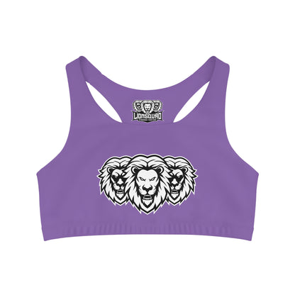 Light Purple "White Lion"  Seamless Sports Bra