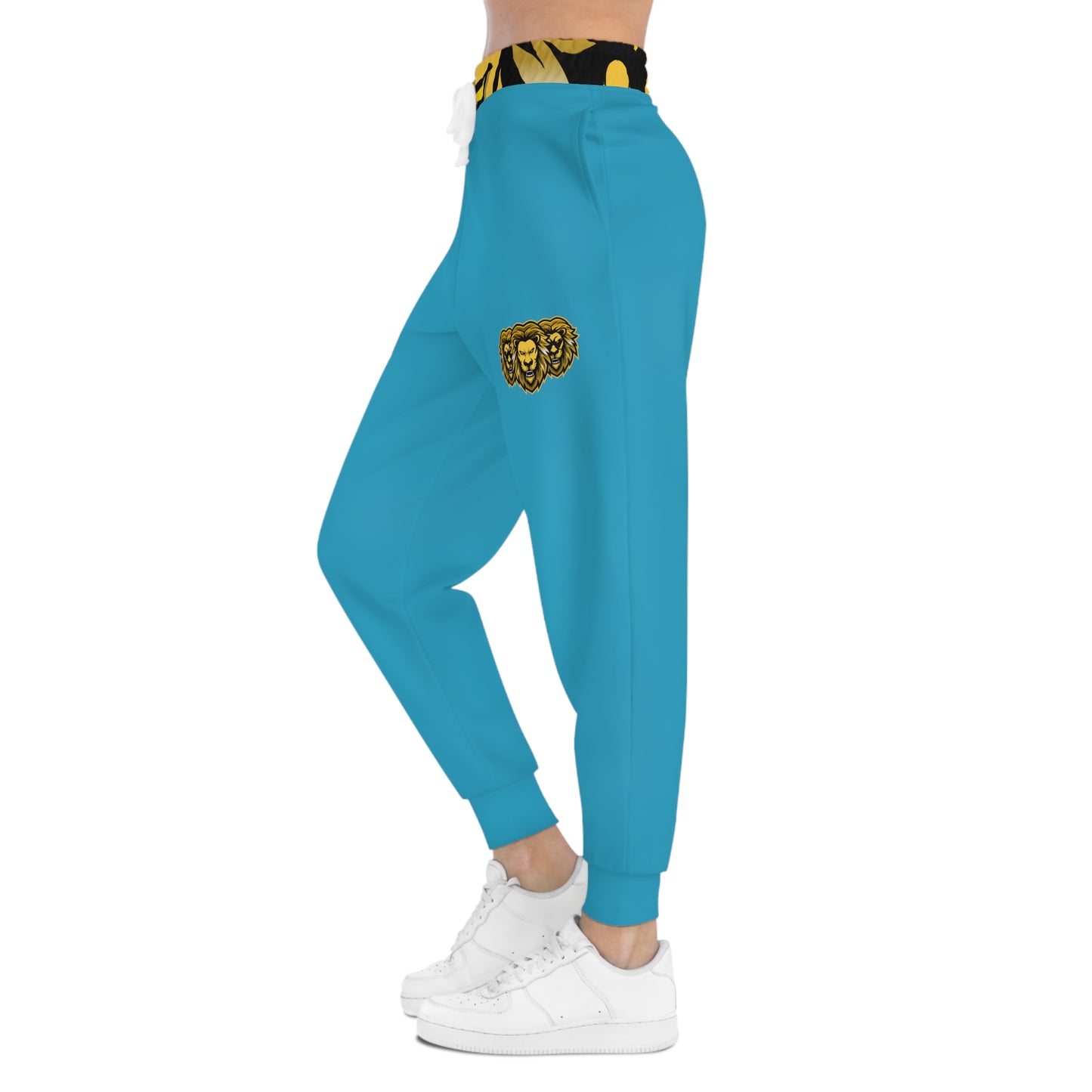 Torquoise "Sun Gold Lion" Athletic Joggers