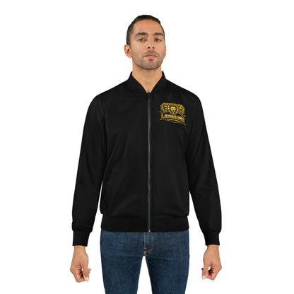 Black "LIONSQUAD" Men's Bomber Jacket (AOP)