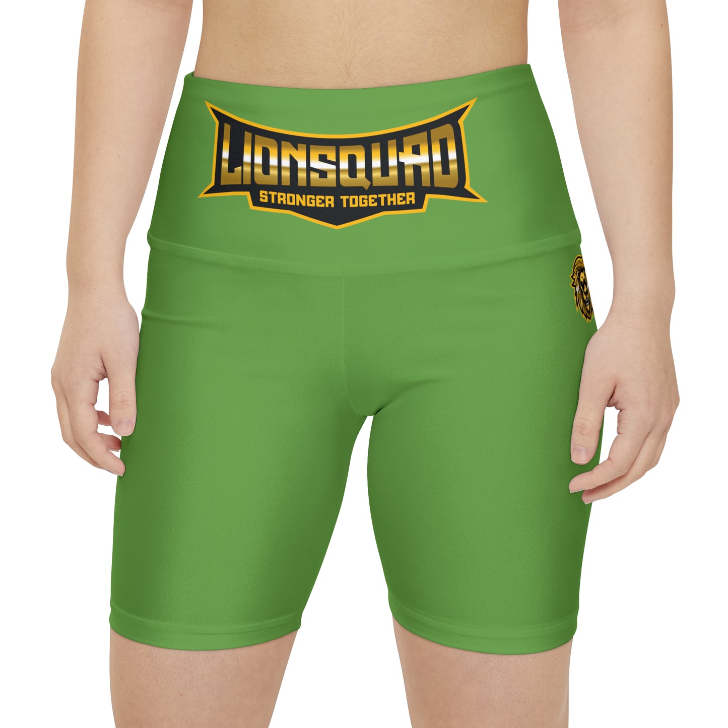 Green " Sun Gold Lion " Women's Workout Shorts