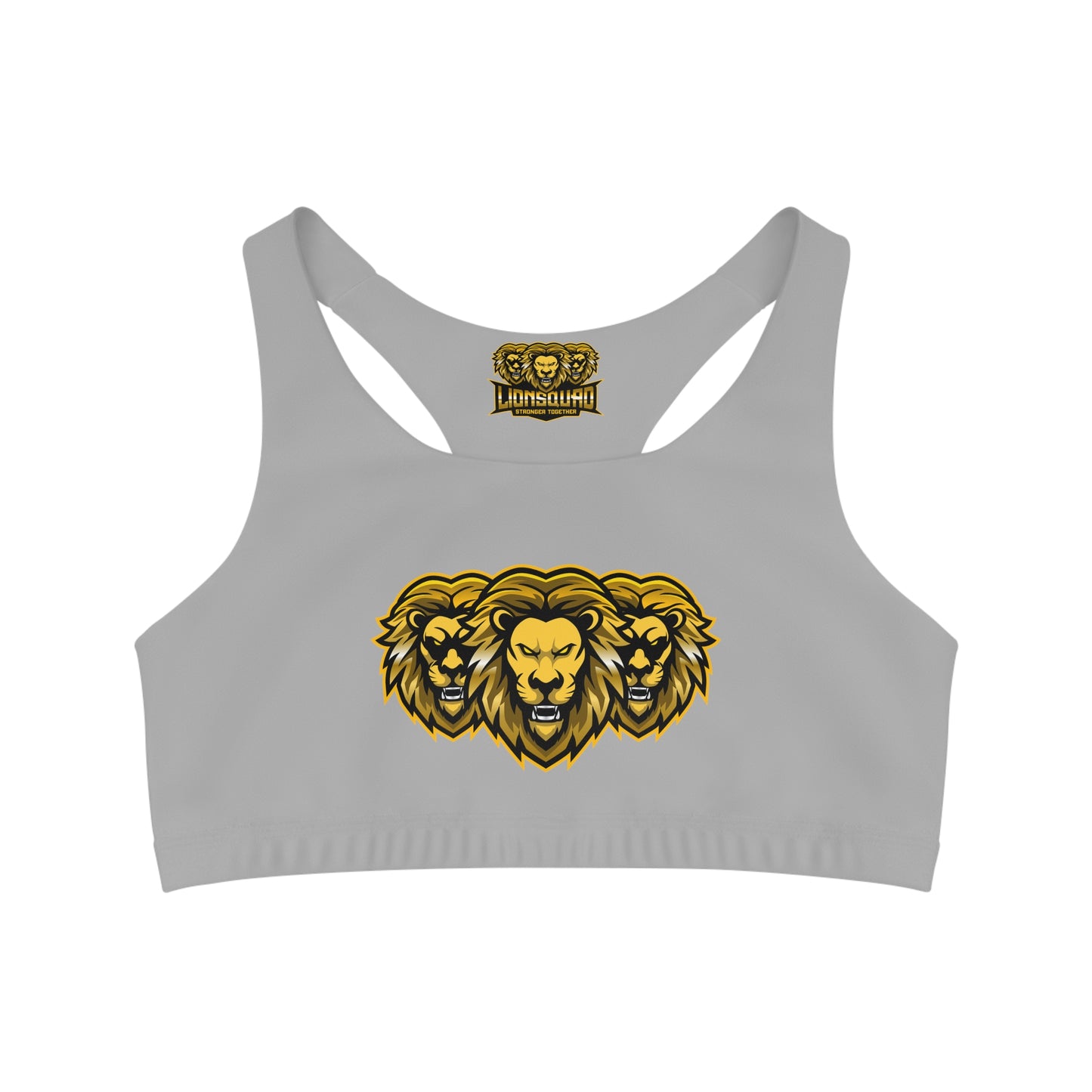 Light Grey "Sun Gold Lion"  Seamless Sports Bra