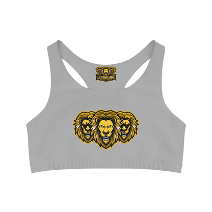 Light Grey "Sun Gold Lion"  Seamless Sports Bra