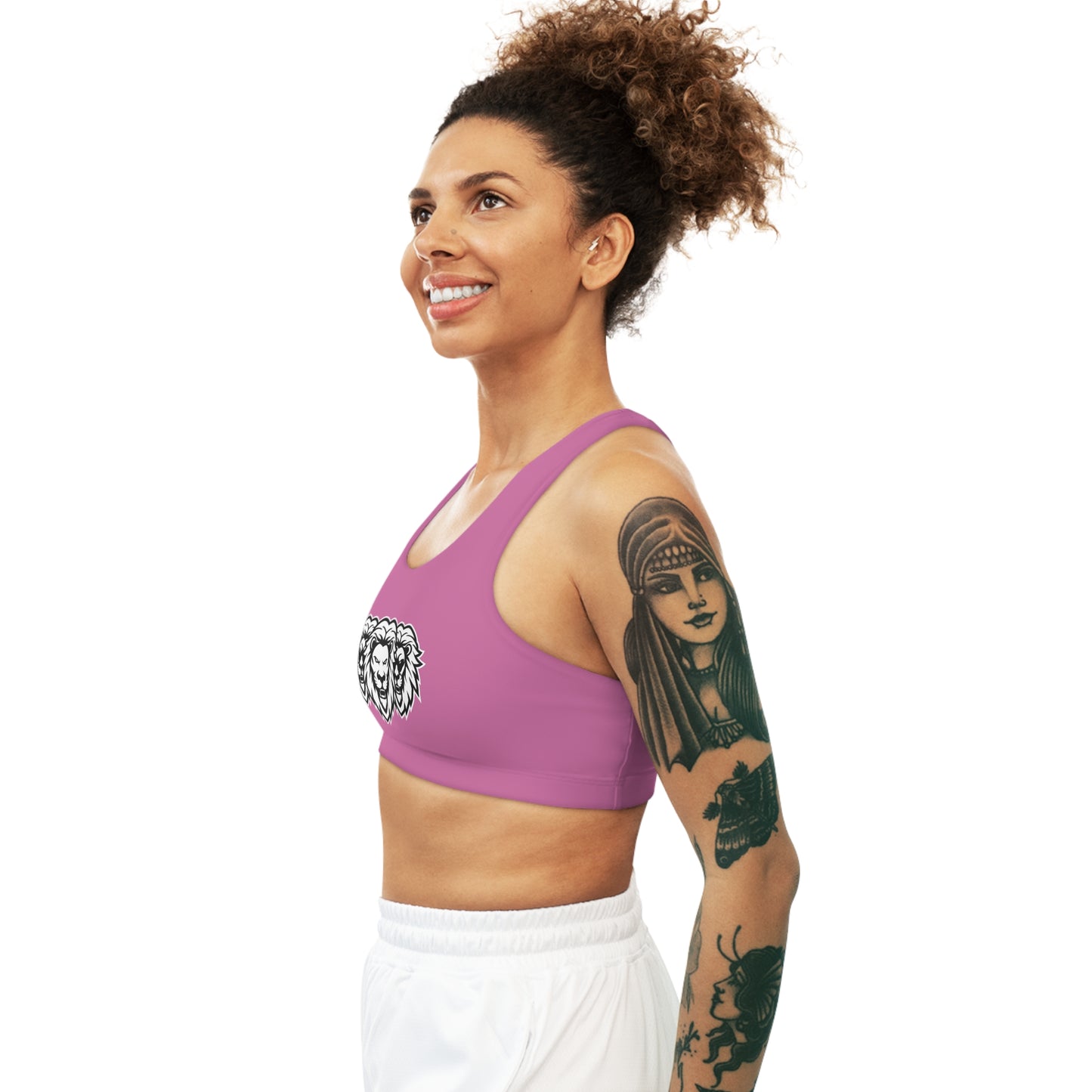 Light Pink "White Lion"  Seamless Sports Bra