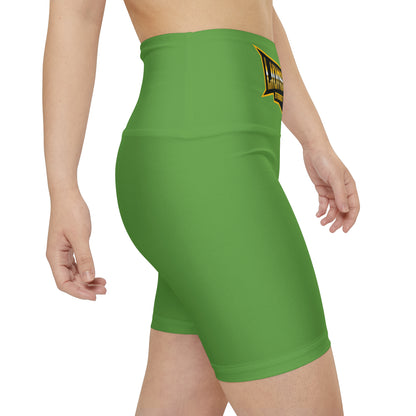 Green " Sun Gold Lion " Women's Workout Shorts