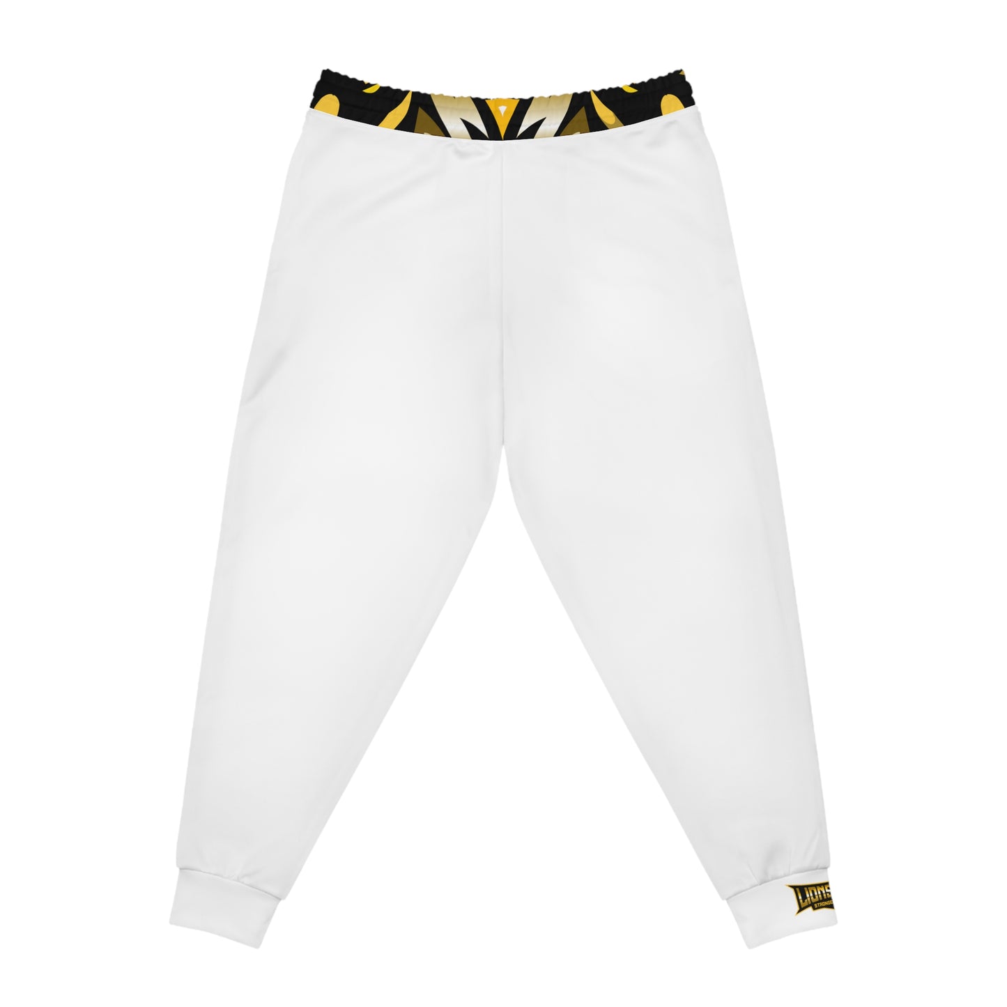 White "Sun Gold Lion" Athletic Joggers