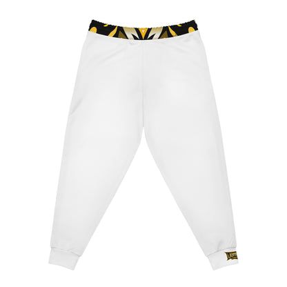 White "Sun Gold Lion" Athletic Joggers