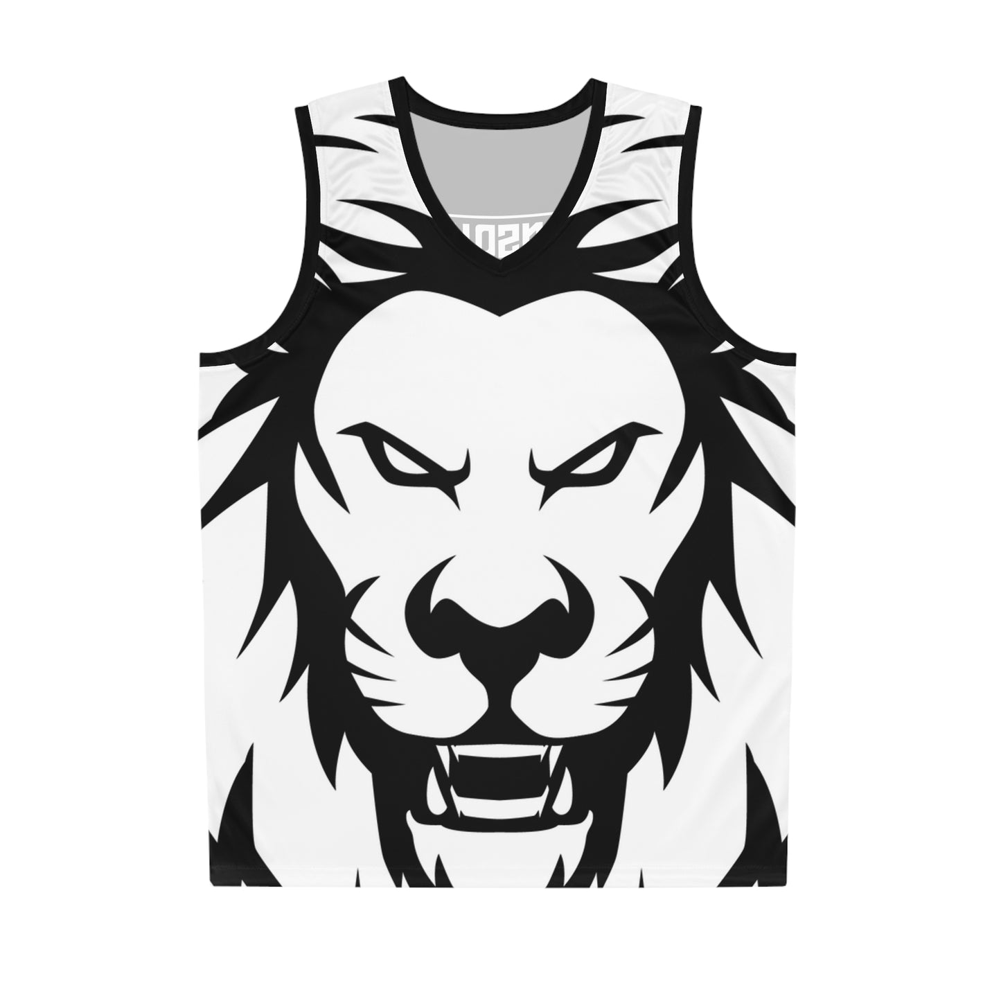 White Lion Black Basketball Jersey