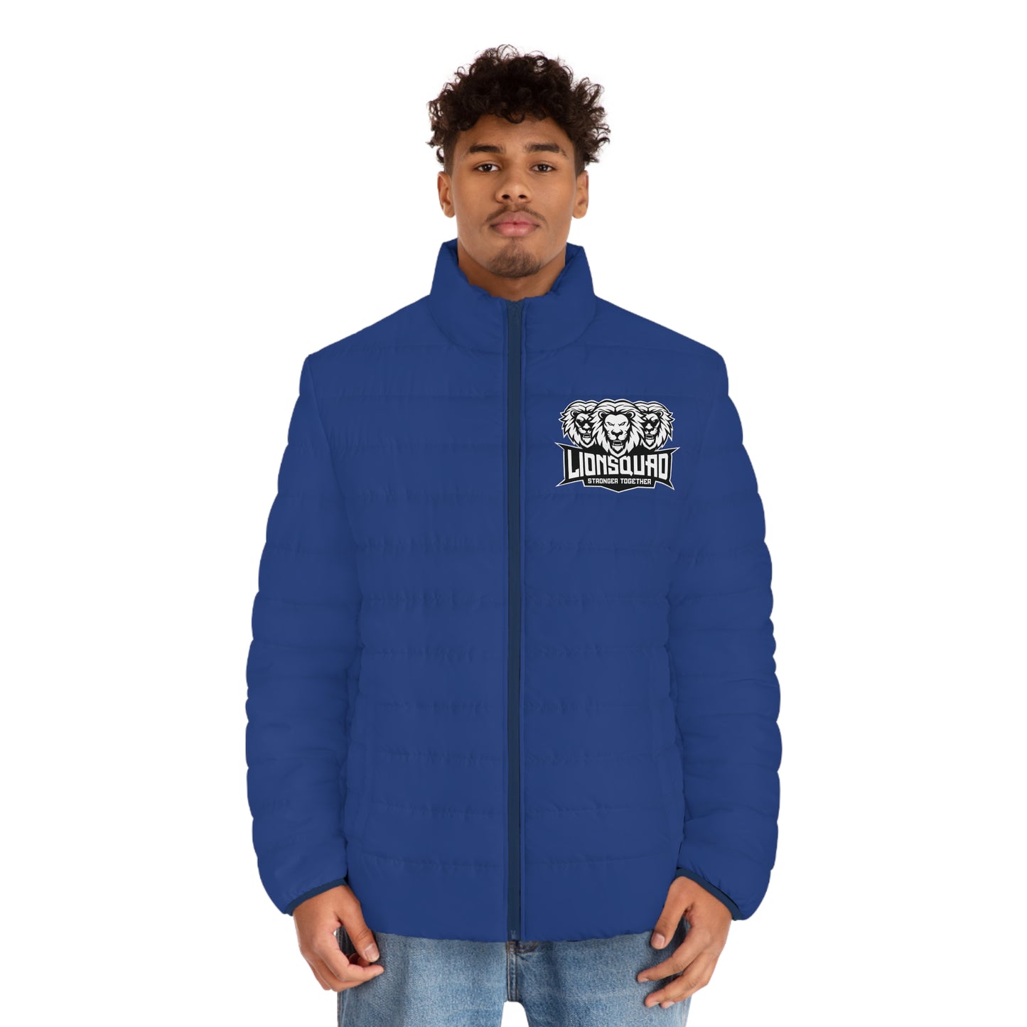 "LIONSQUAD" Men's Puffer Jacket (AOP)