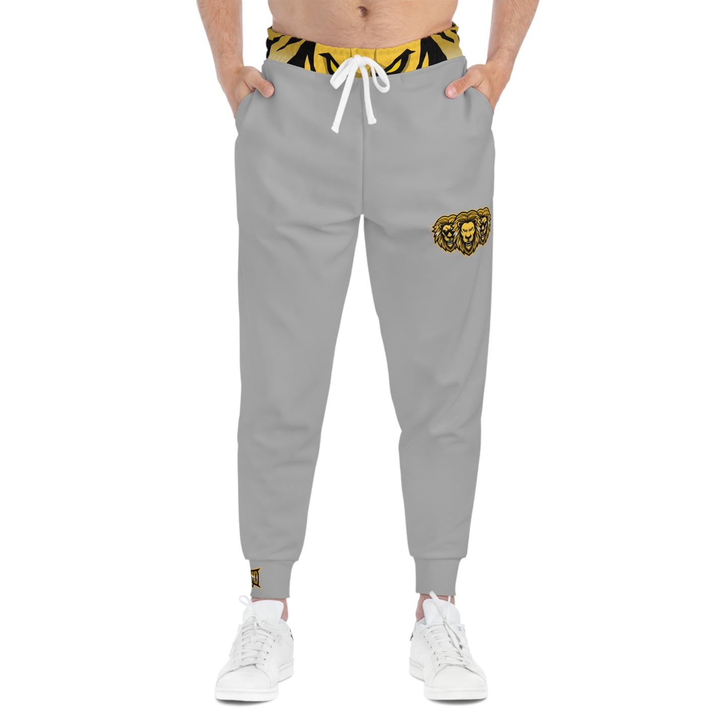 Light grey "Sun Gold Lion" Athletic Joggers