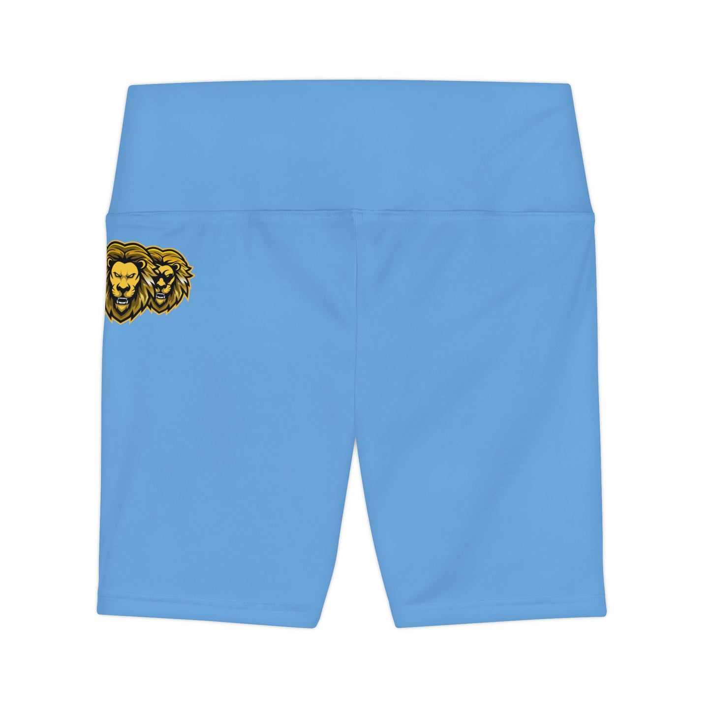 Light Blue " Sun Gold Lion " Women's Workout Shorts