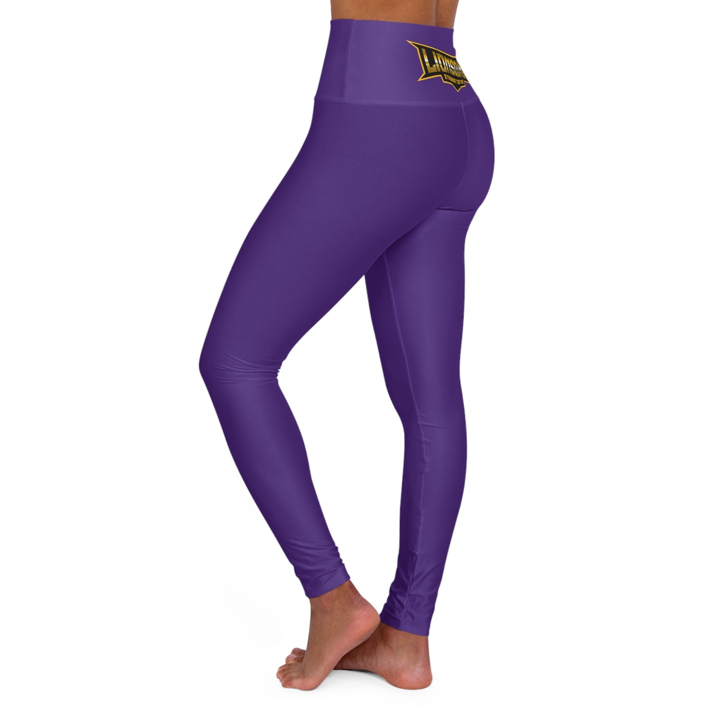 Purple "Sun Gold Lion" High Waisted Yoga Leggings 1