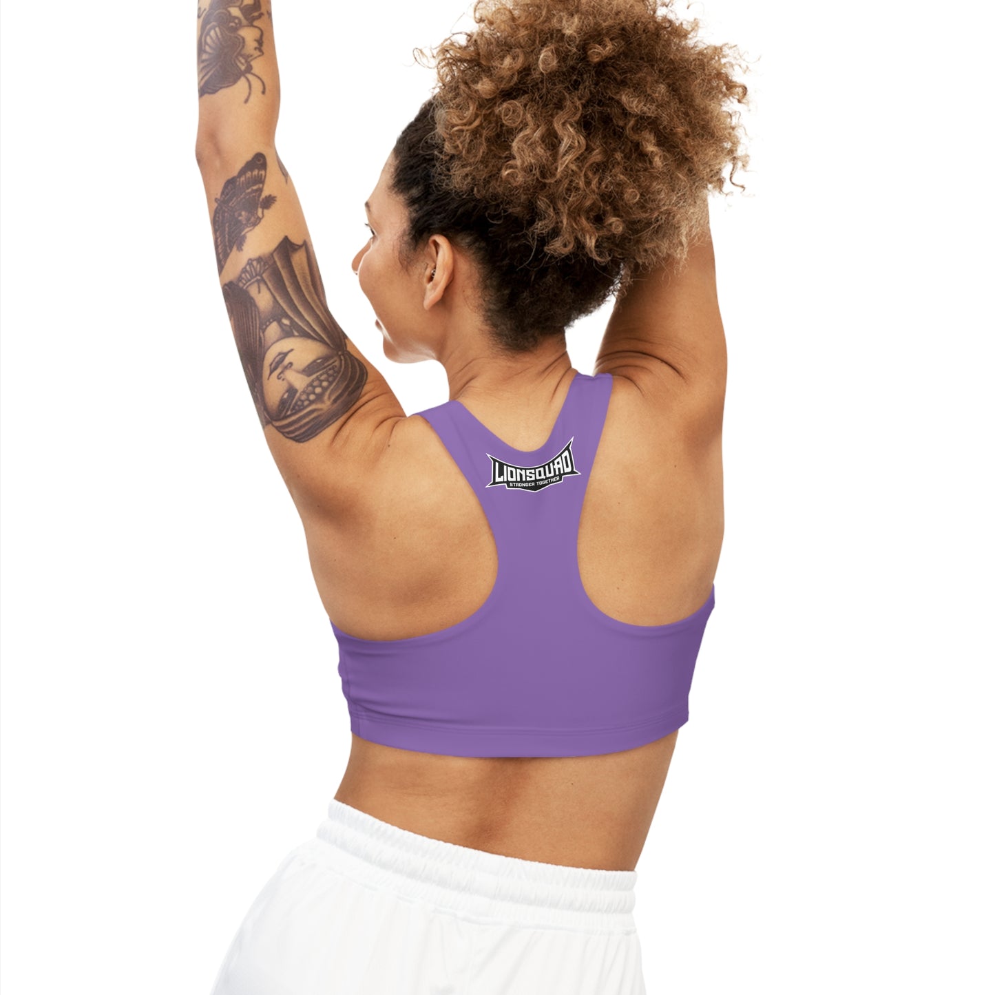 Light Purple "White Lion"  Seamless Sports Bra