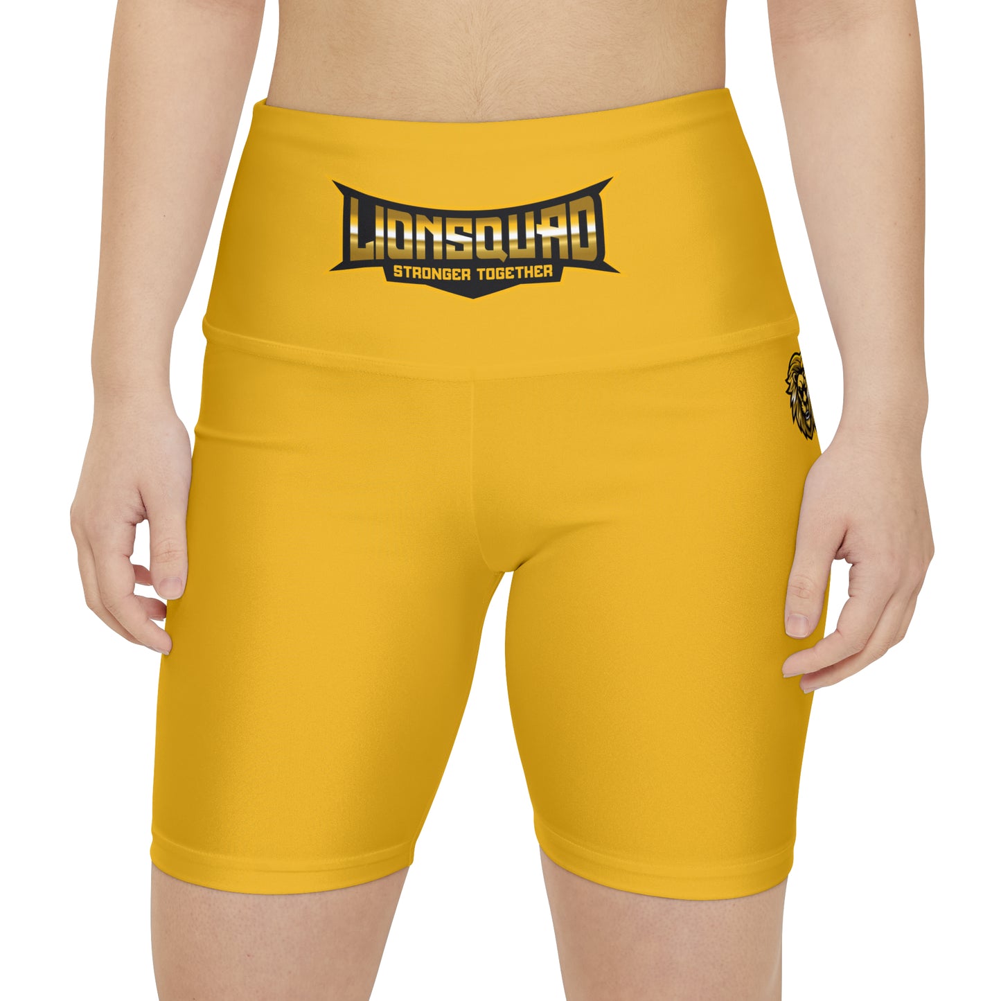 Yellow " Sun Gold Lion " Women's Workout Shorts