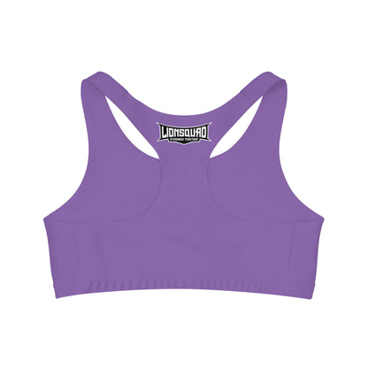 Light Purple "White Lion"  Seamless Sports Bra