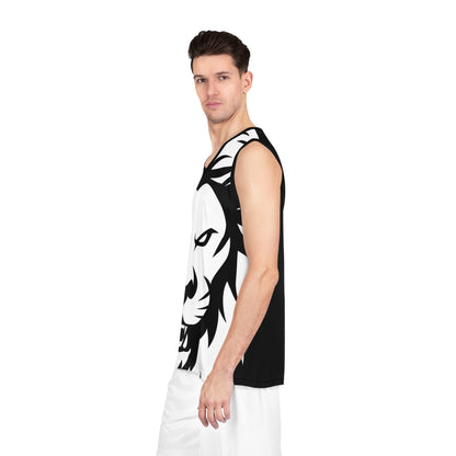 White Lion Black Basketball Jersey