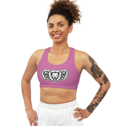 Light Pink "White Lion"  Seamless Sports Bra