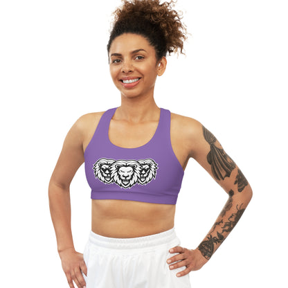 Light Purple "White Lion"  Seamless Sports Bra