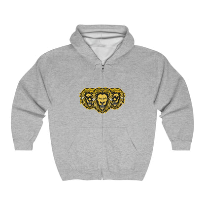 "GOLD LION HEAD" LIONSQUAD Unisex Heavy Blend™ Full Zip Hooded Sweatshirt