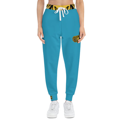 Torquoise "Sun Gold Lion" Athletic Joggers